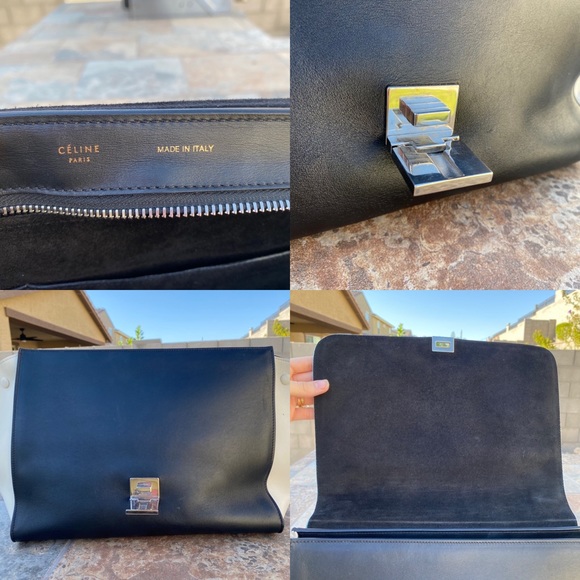 SOLD Celine Large Trapeze Leather Satchel - Picture 10 of 15